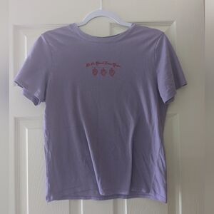 Forever 21 Purple Strawberry Tee